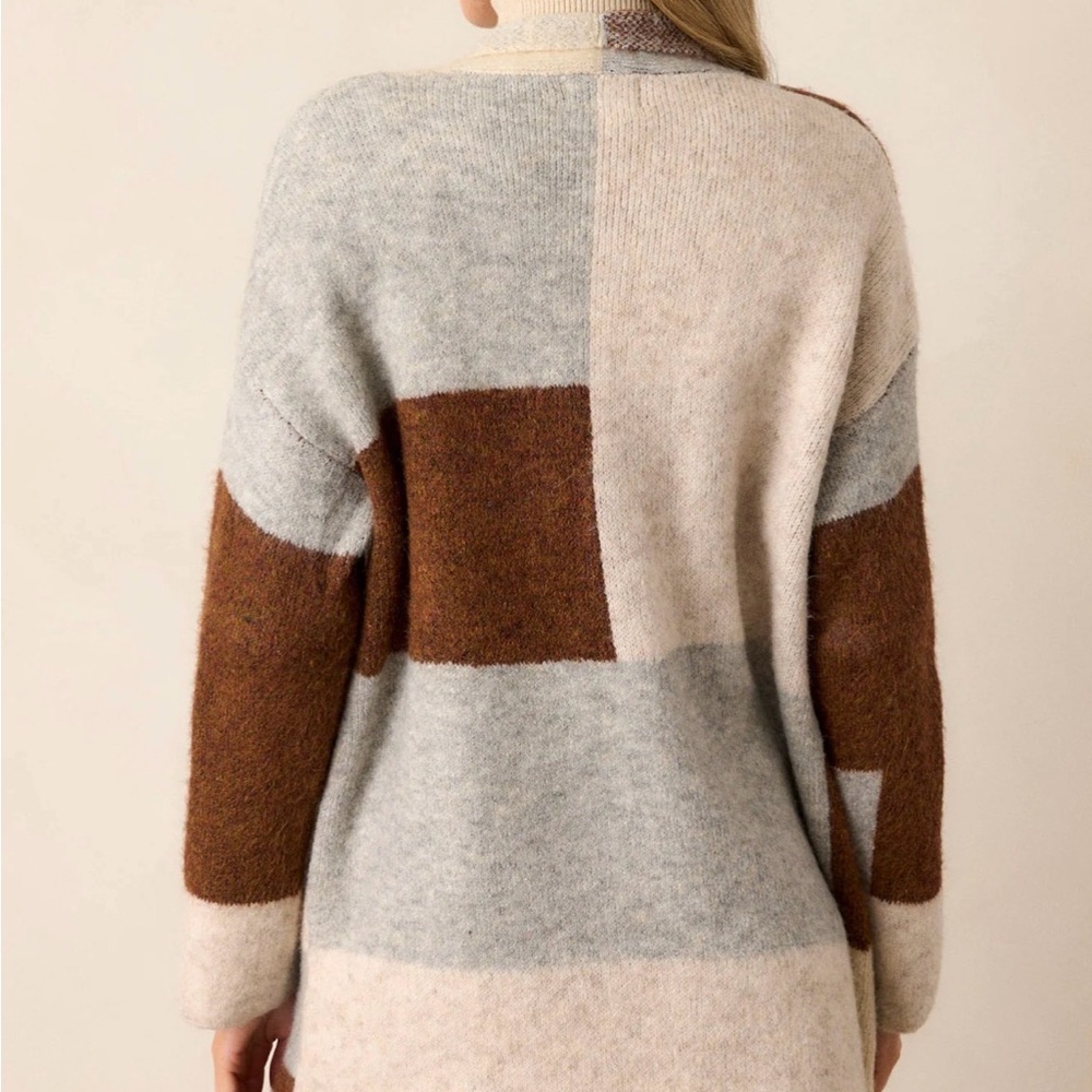 Fable Colorblock Open-Front Cardigan - Size M/L - Picture 2 of 6